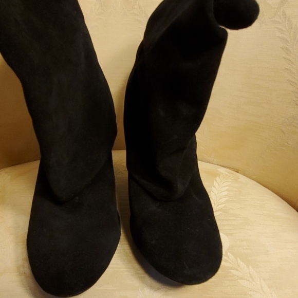 Steve Madden Suede Foldover Boots - Picture 2 of 5